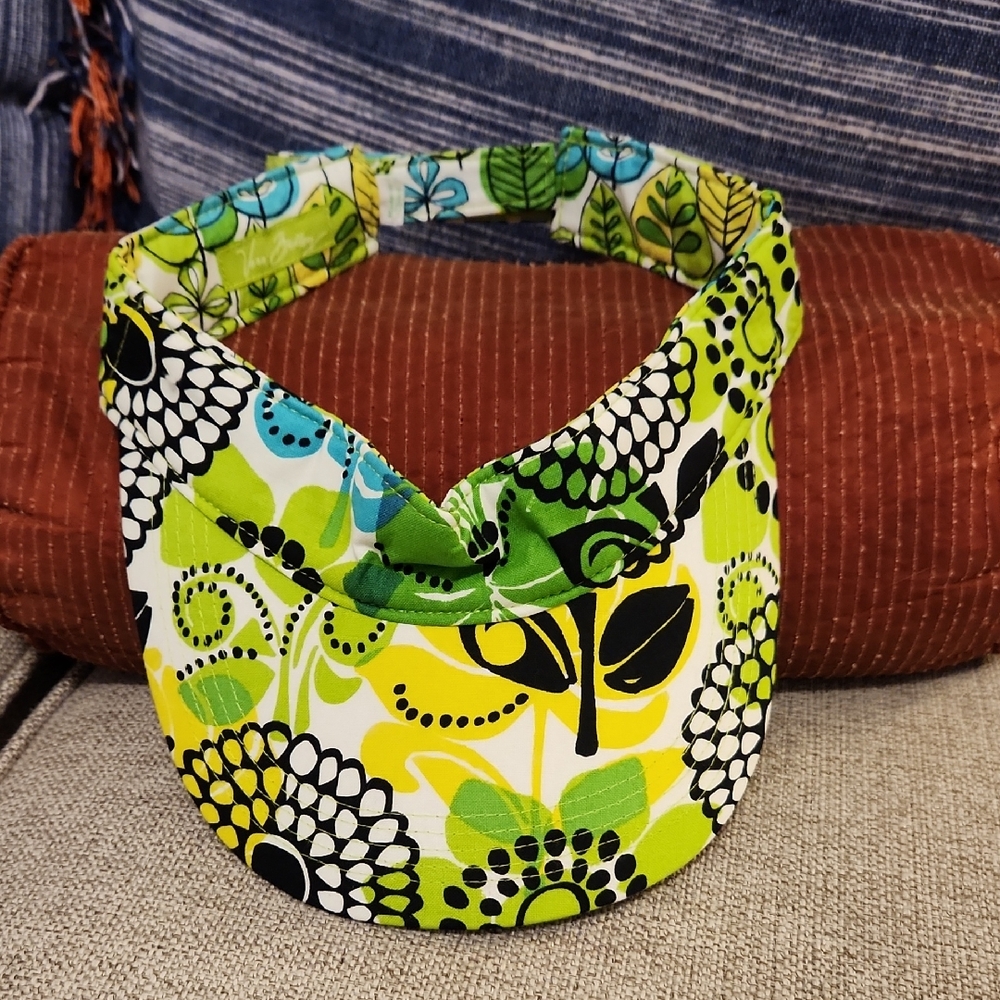 Vera Bradley Leafy Green and Blue Visor
